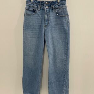 Abercrombie & Fitch 90’s Relaxed Straight Jean High Rise in Light Blue